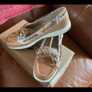 Womens Sperry Linen/Multi Boat Shoe